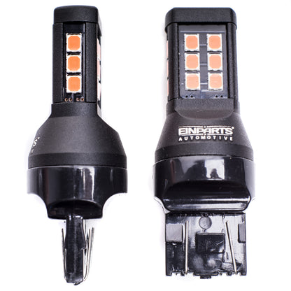 LED-lampa för bil – W2,1x9,5d1/5W – W3x16q – 1000–1500K (Röd) – 21 LED