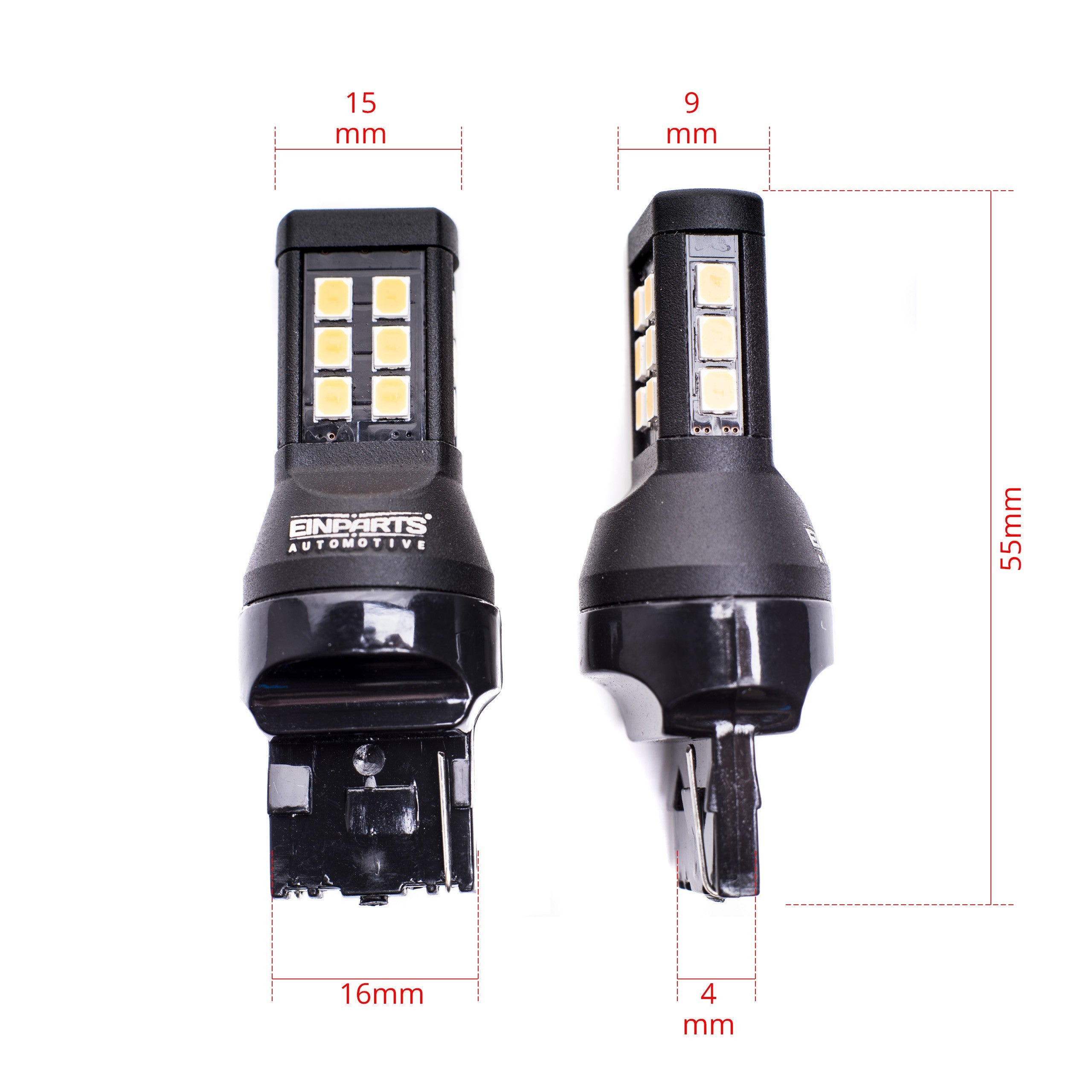 LED-lampa för bil – W21W – W3X16D – 1700–1800K (Orange) – 21 LED – SMD 2835