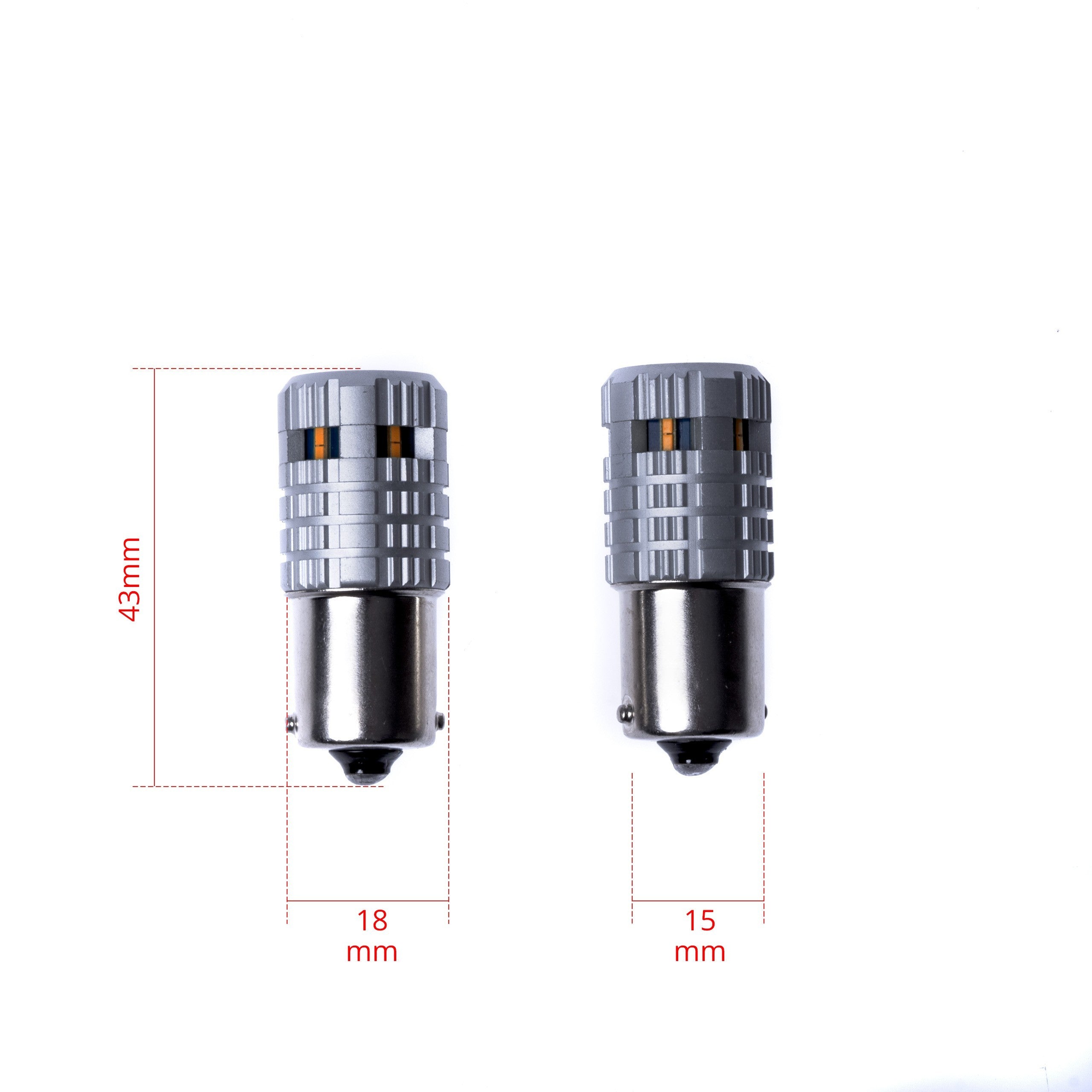 LED-lampa för bil – PY21W – BAU15S – 1700–1800K (Orange) – 6 LED – SMD 1860