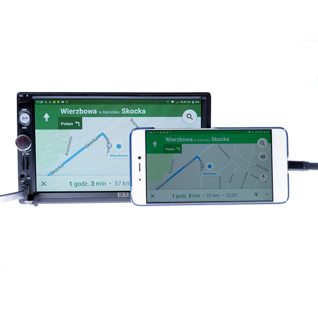 2-DIN-bilstereo – Svart – 9V - 16V