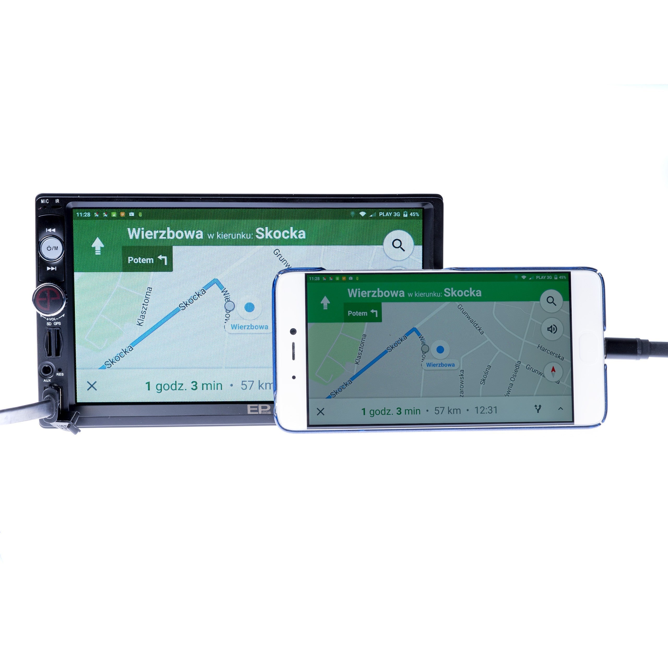 2-DIN-bilstereo – Svart – 9V - 16V