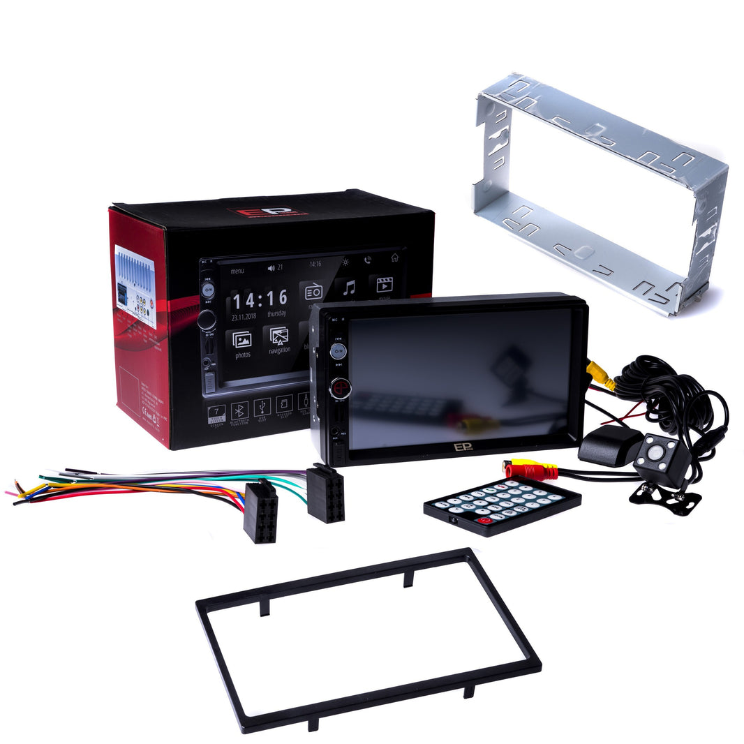 2-DIN-bilstereo – Svart – 9V - 16V