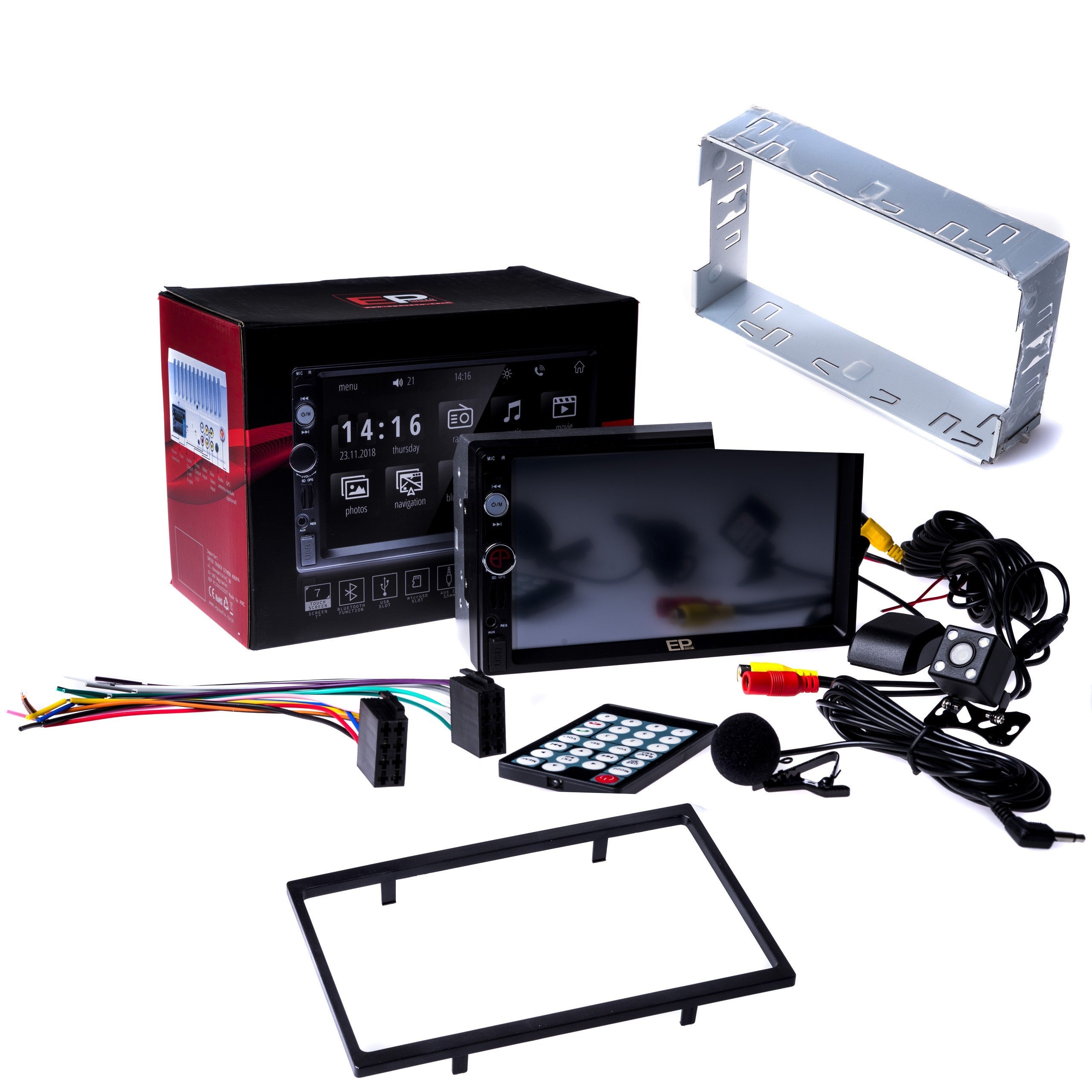 2-DIN-bilstereo – Svart – 9V - 16V