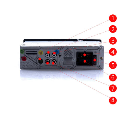 1-DIN-bilstereo – Svart – 9V - 16V – 188 mm – 57 × 112 mm