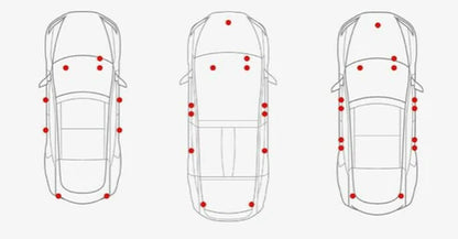 extra vy som visar funktioner på Tesla led lampor lila 2 – Pack – TESLA