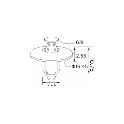 Fästclips Honda Accord VII/Accord V m.fl. – 10-pack