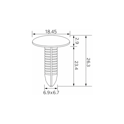 Fästclips – 10-pack – Stabil montering, Fiskbensprofil