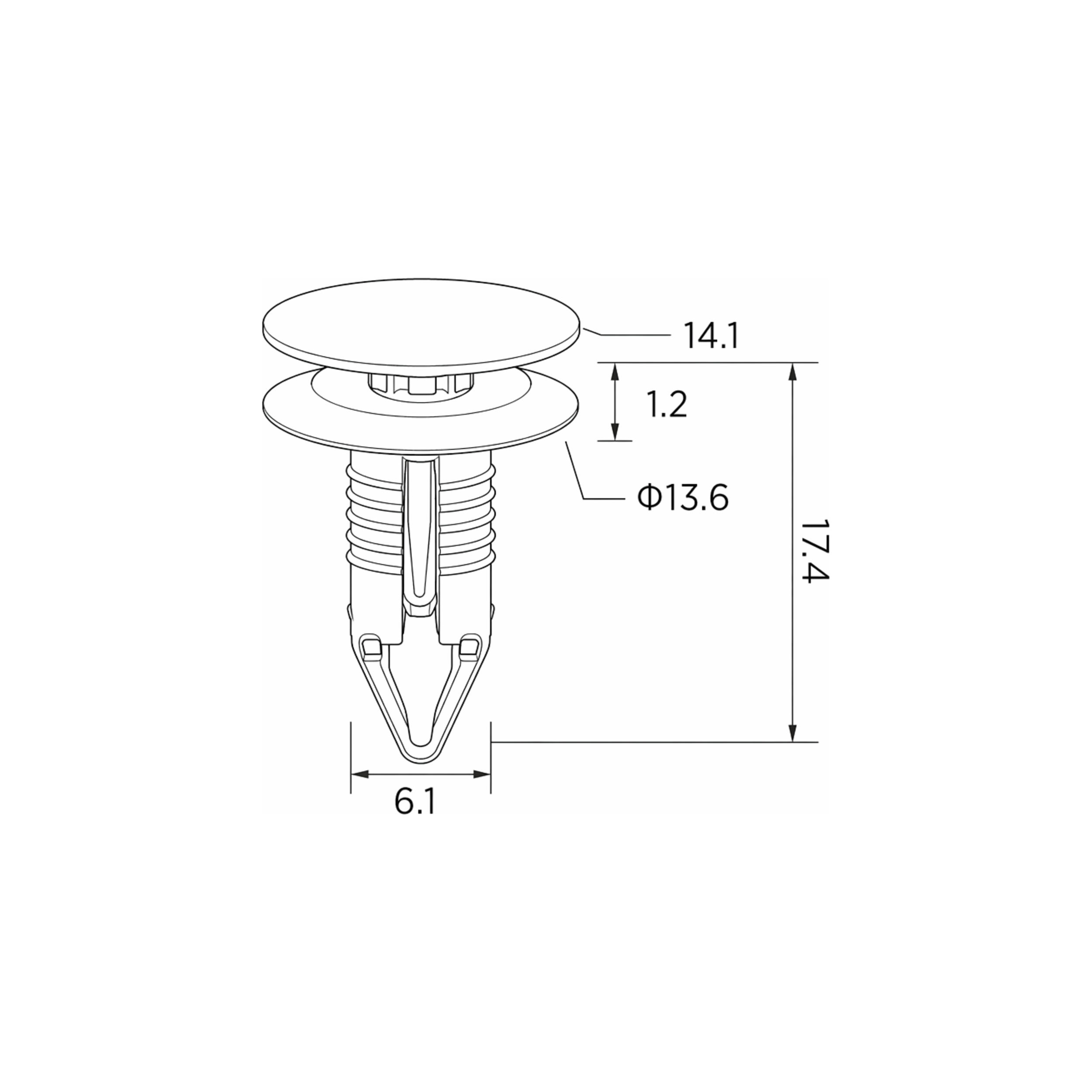 Fästclips Mazda 323 S IV/323 C IV m.fl. – 10-pack