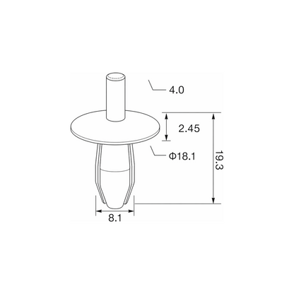 Fästclips VW Jetta IV/Jetta III m.fl. – 10-pack