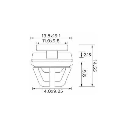 Fästclips Hyundai Accent III/Accent II m.fl. – 10-pack