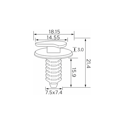 Fästclips Alfa Romeo 164/Fiat Brava m.fl. – 10-pack