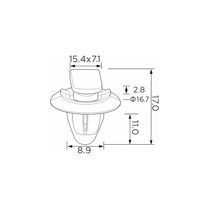 Fästclips – 10-pack – Svart
