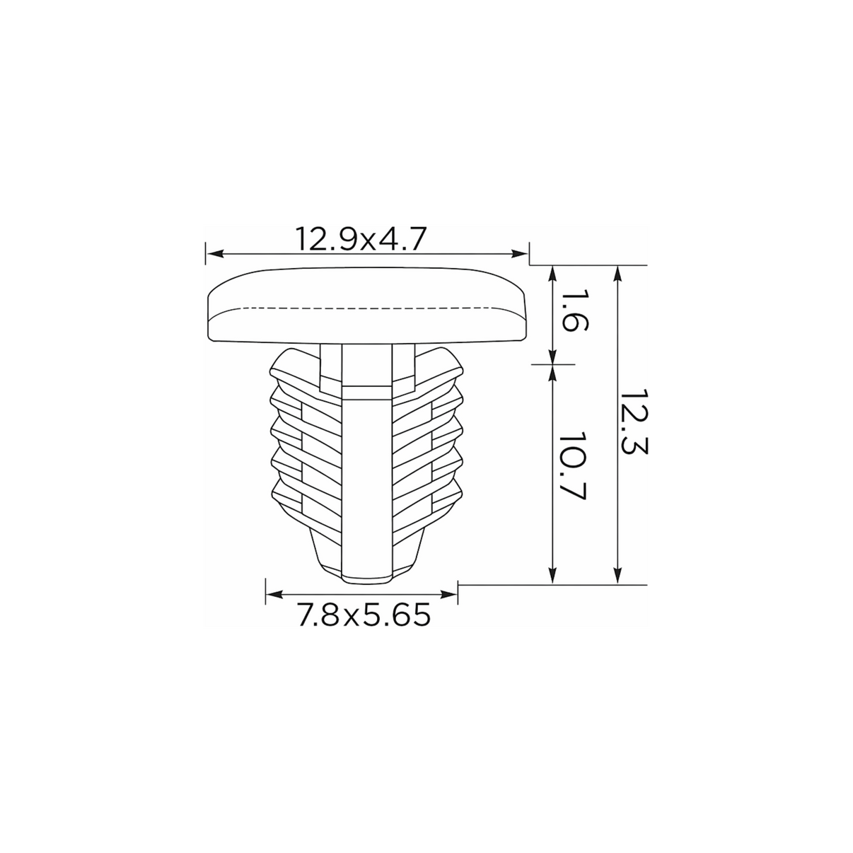Fästclips Hyundai Accent III/Accent I m.fl. – 10-pack – Svart