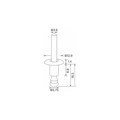 Fästclips – 10-pack – Svart