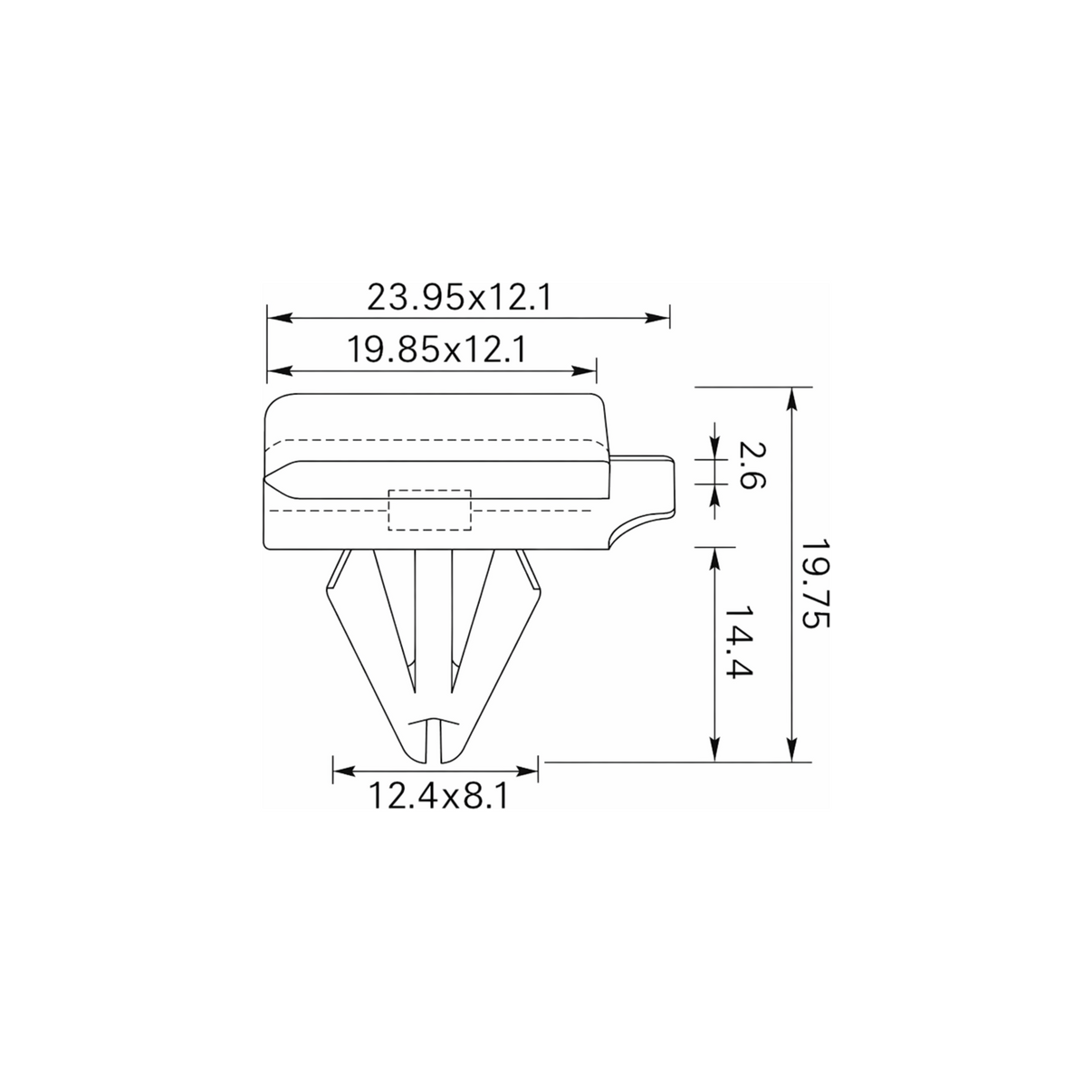 Fästclips – 10-pack – Svart