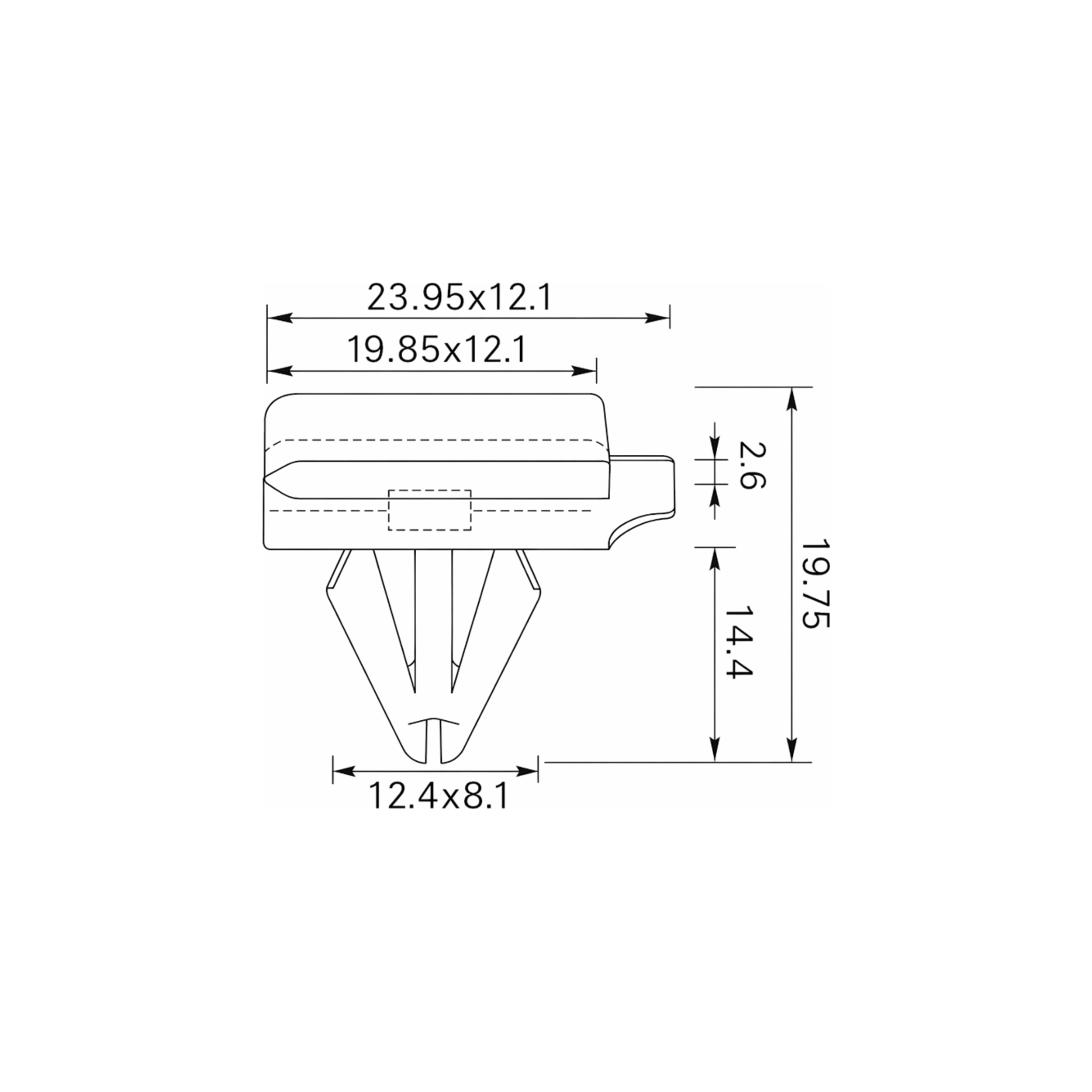 Fästclips – 10-pack – Svart