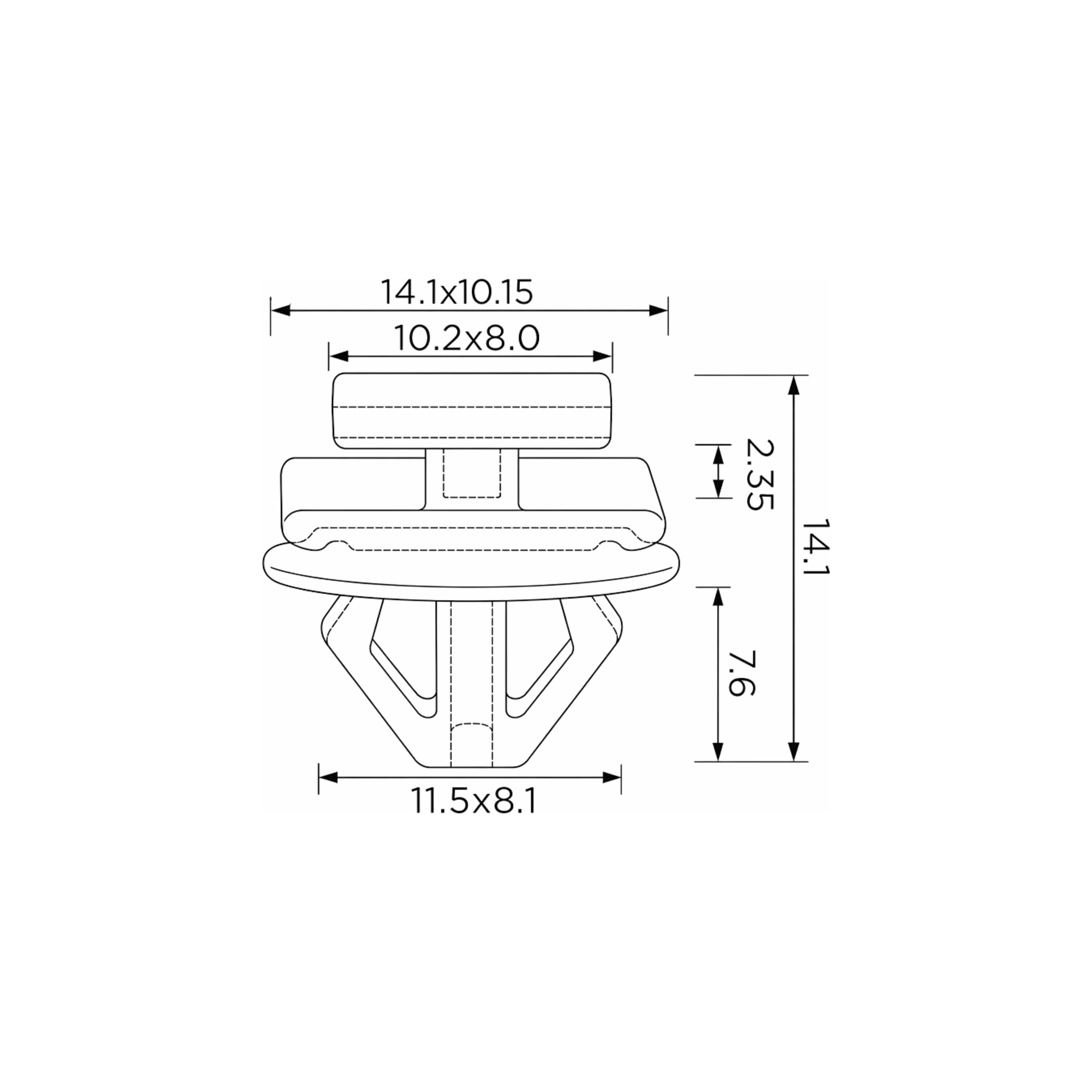 Fästclips Peugeot 106 II/206 CC m.fl. – 10-pack