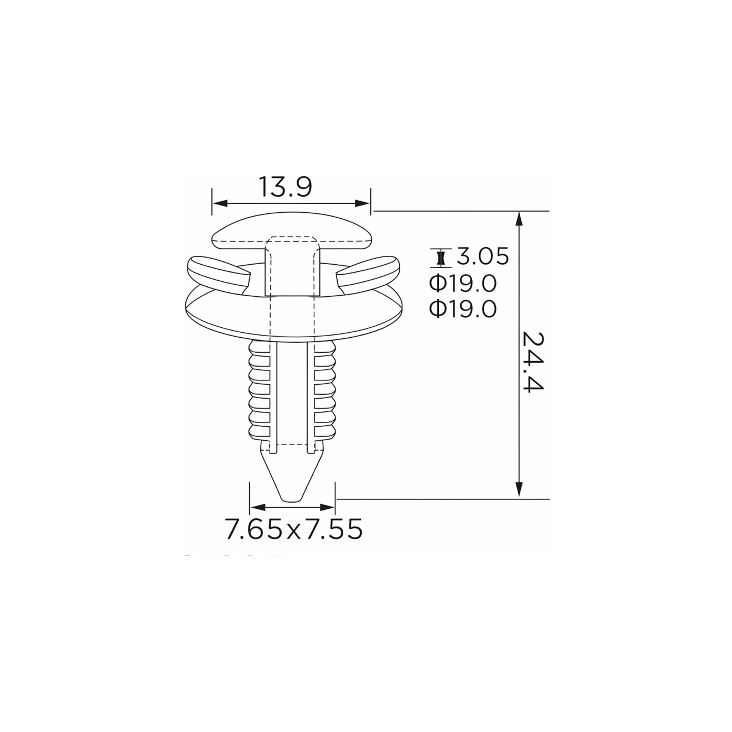 Fästclips – 10-pack – Svart