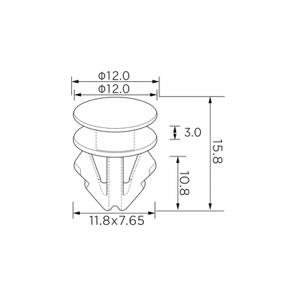 Fästclips Seat Altea/Leon m.fl. – 10-pack