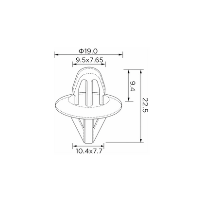 Fästclips Nissan Patrol Gr V – 10-pack