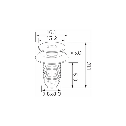 Fästclips – 10-pack – Svart