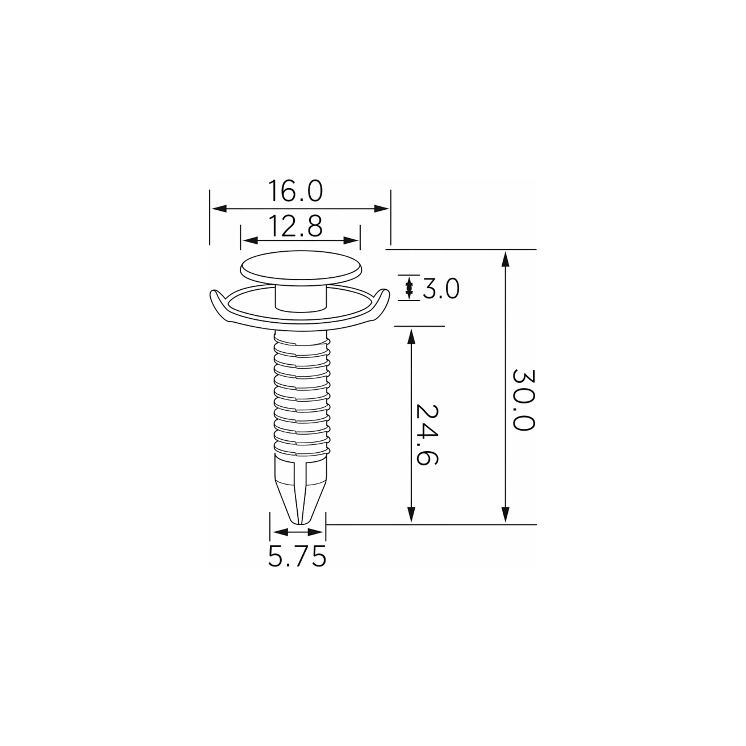 Fästclips – 10-pack – Svart