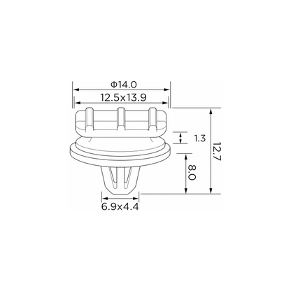 Fästclips Honda City VI/CIVIC VII m.fl. – 10-pack