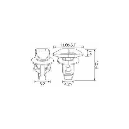 Fästclips – 10-pack