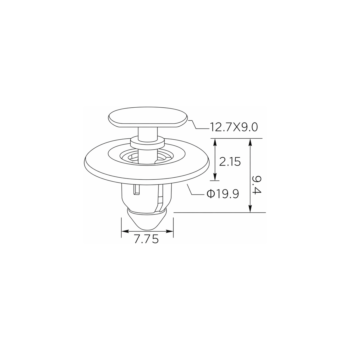 Fästclips – 10-pack – C