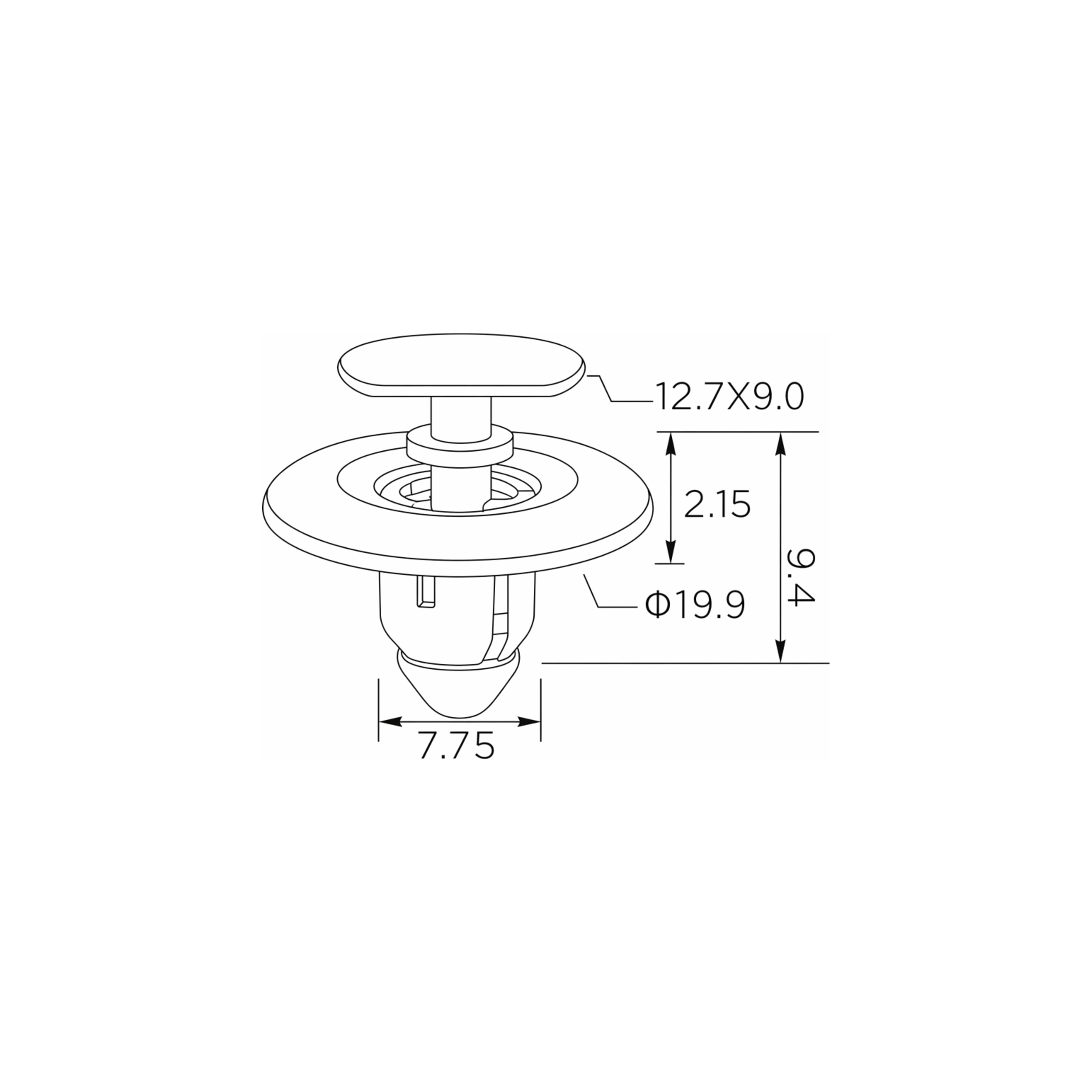 Fästclips – 10-pack – C