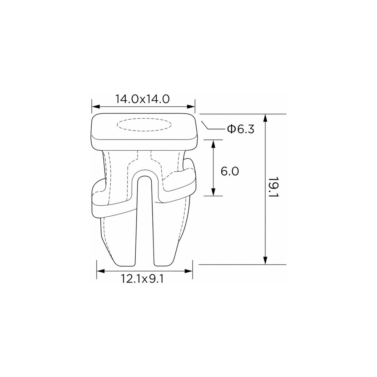 Fästclips – 10-pack – Svart