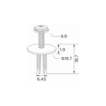 Fästclips BMW 3/5 m.fl. – 10-pack – fäste Klamra instalacyjna