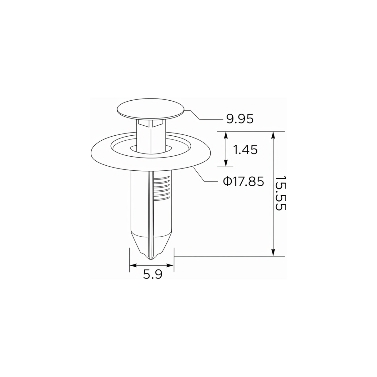 Fästclips Mazda 121 III/3 m.fl. – 10-pack