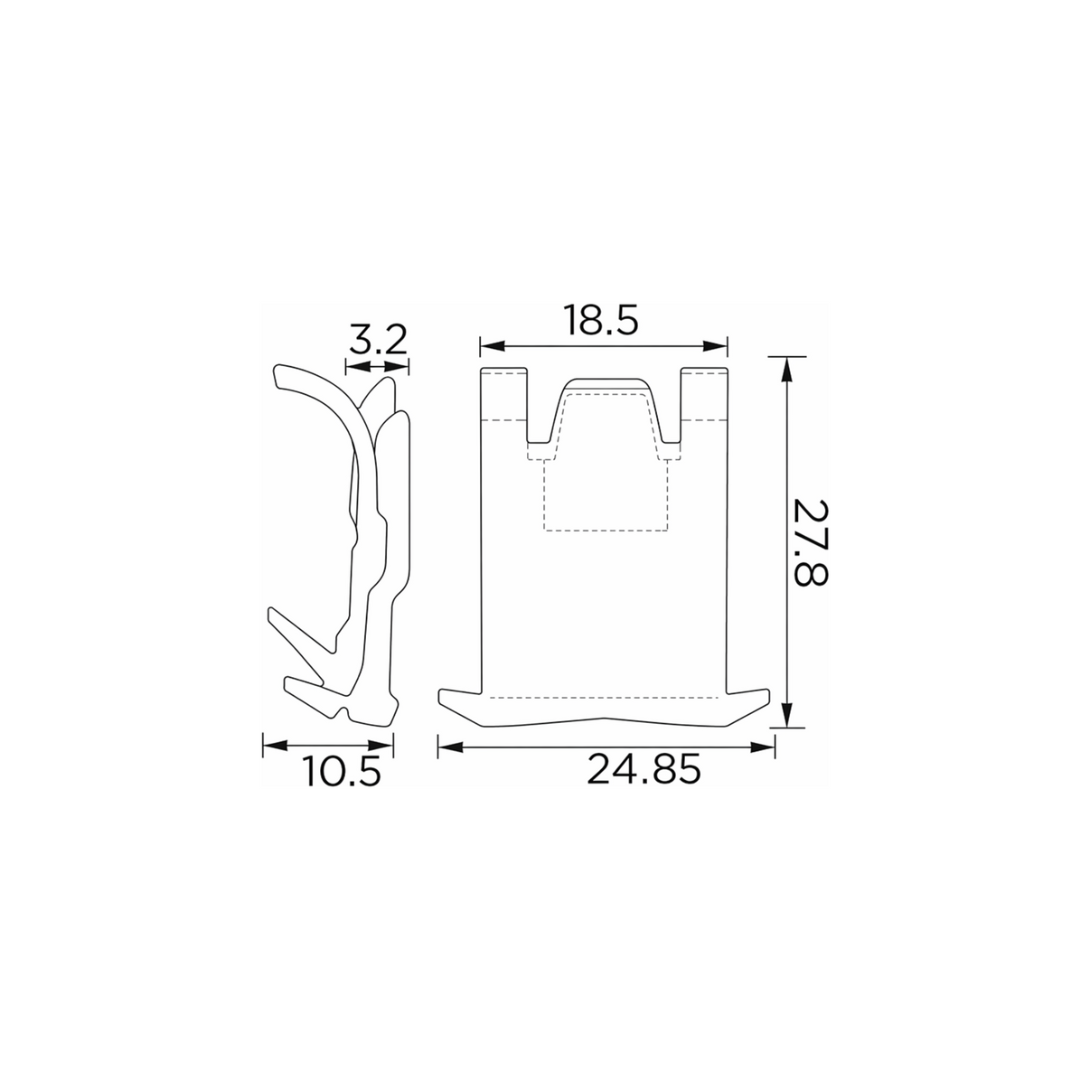 Fästclips Hyundai Accent I/Accent m.fl. – 10-pack – Svart