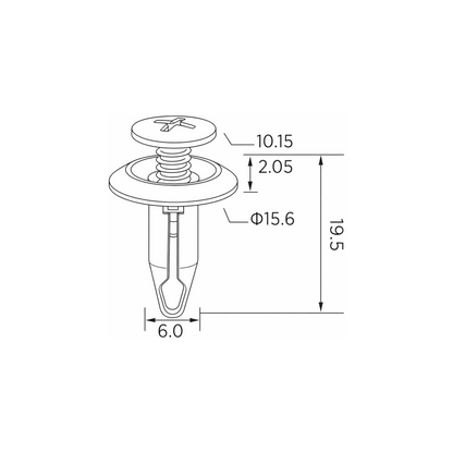 Fästclips Ford B-Max/C-Max m.fl. – 10-pack