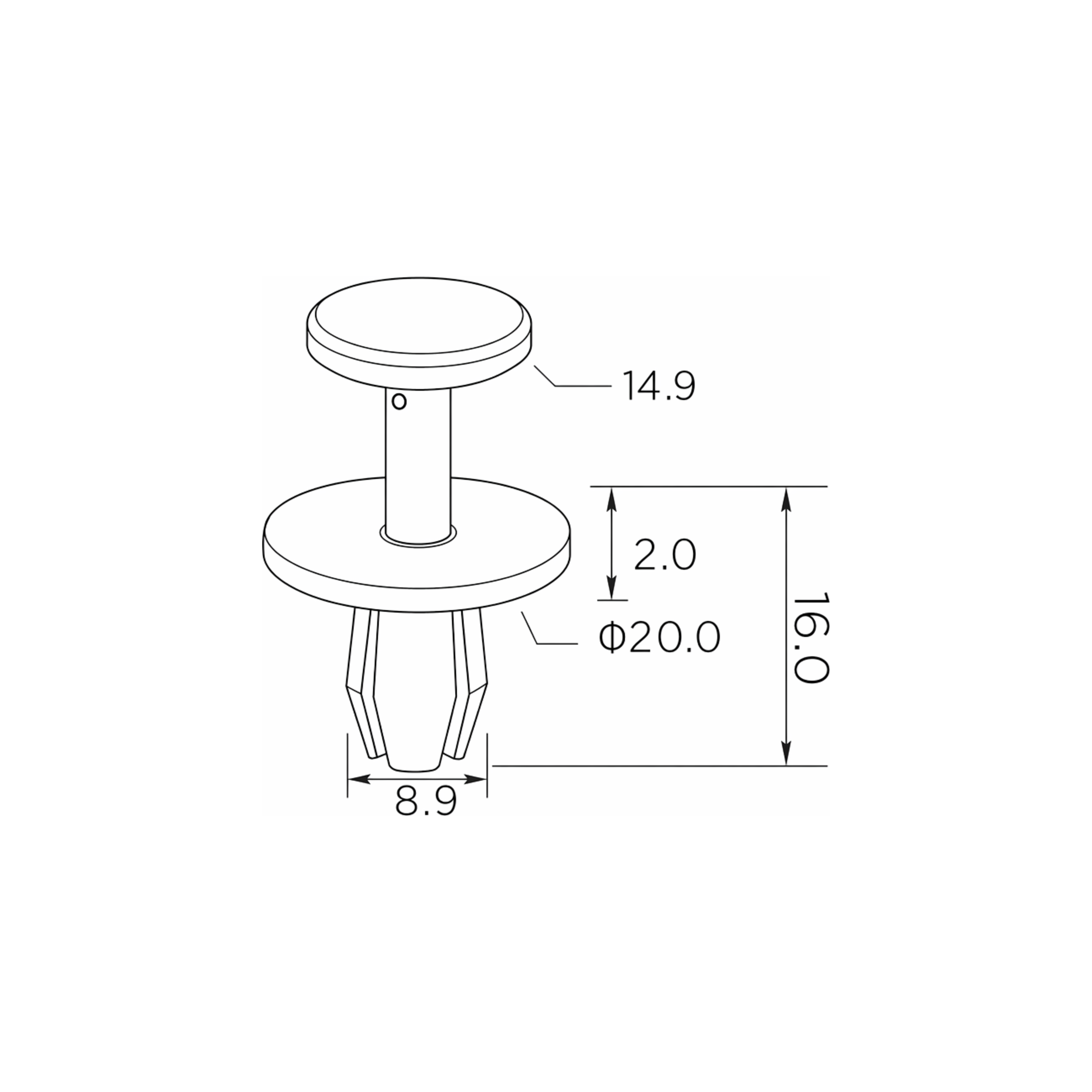 Fästclips DS 3/Fiat Scudo m.fl.