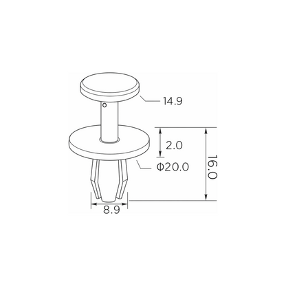 Fästclips DS 3/Fiat Scudo m.fl.