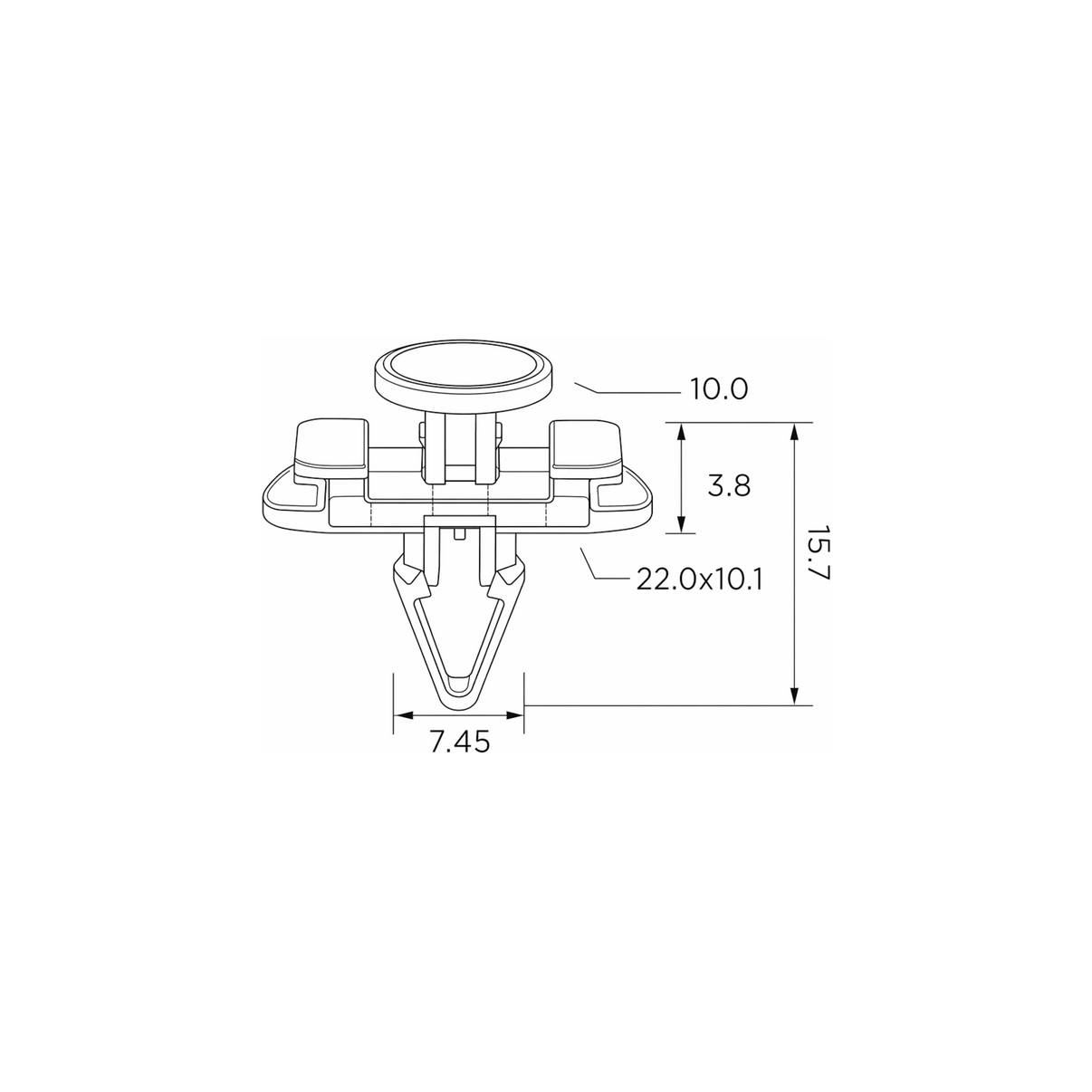 Fästclips Audi 80 B3/A4 B7 m.fl.
