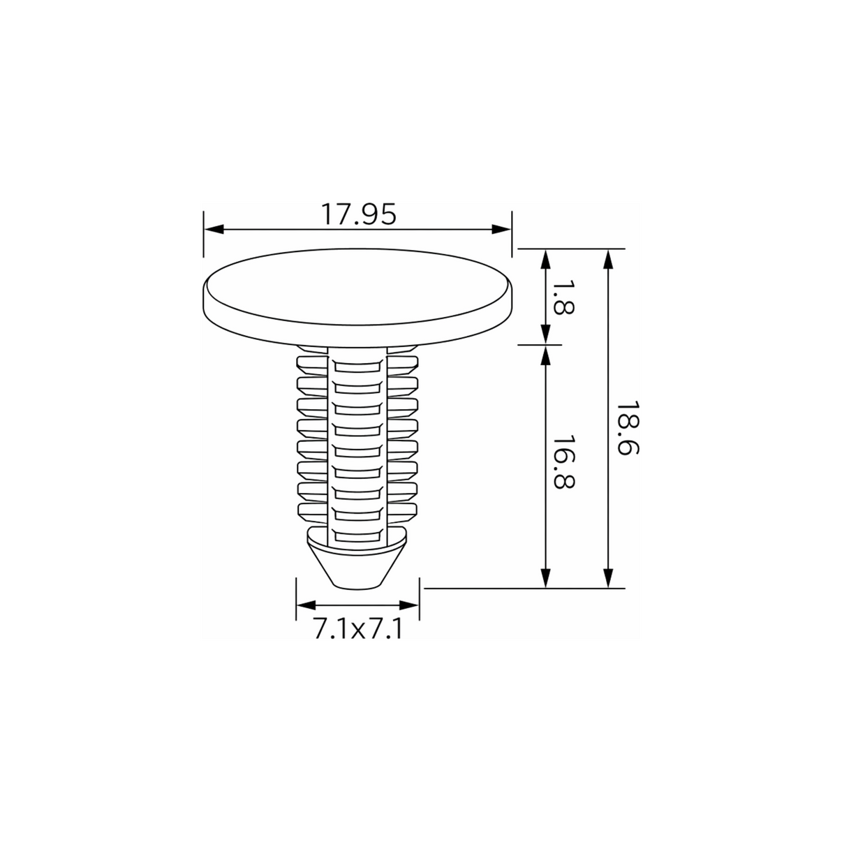Fästclips Peugeot 106 II/306 m.fl. – fäste Stabilt fäste