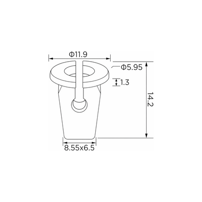 Fästclips Audi 60/80 B1 m.fl. – 10-pack