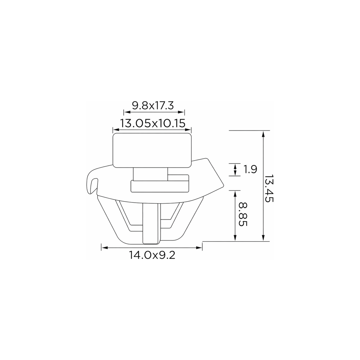 Fästclips Hyundai Sonata IV/Kia Sorento I – 10-pack
