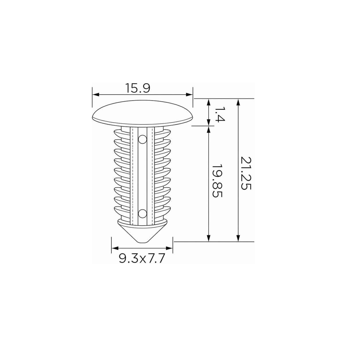 Fästclips Renault Laguna I/Scenic E-Tech Phase I m.fl. – 10-pack