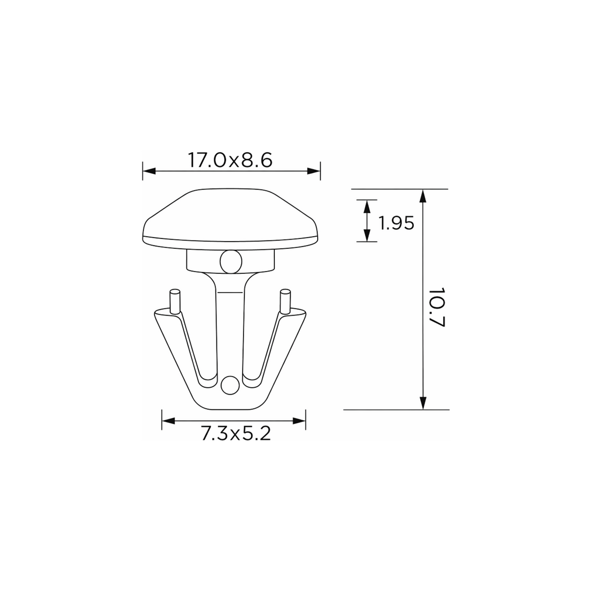 Fästclips DS 4/4 Crossback/Fiat Ducato m.fl.