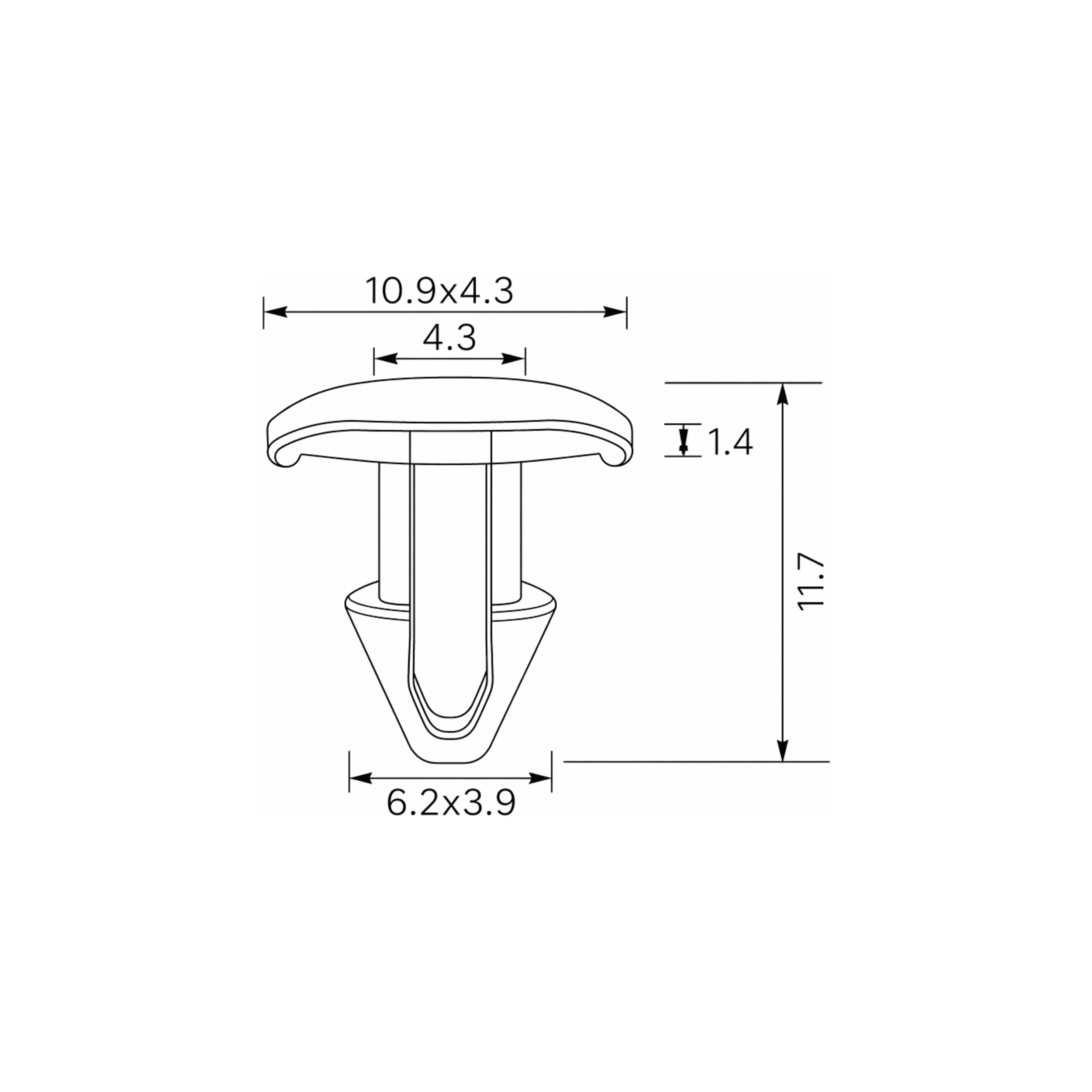 Fästclips Lexus Is III/Nx m.fl.