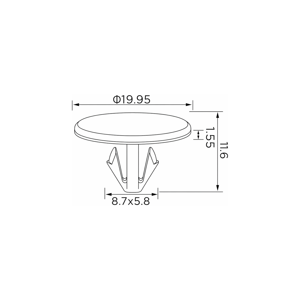 Fästclips Peugeot 206/207 m.fl.