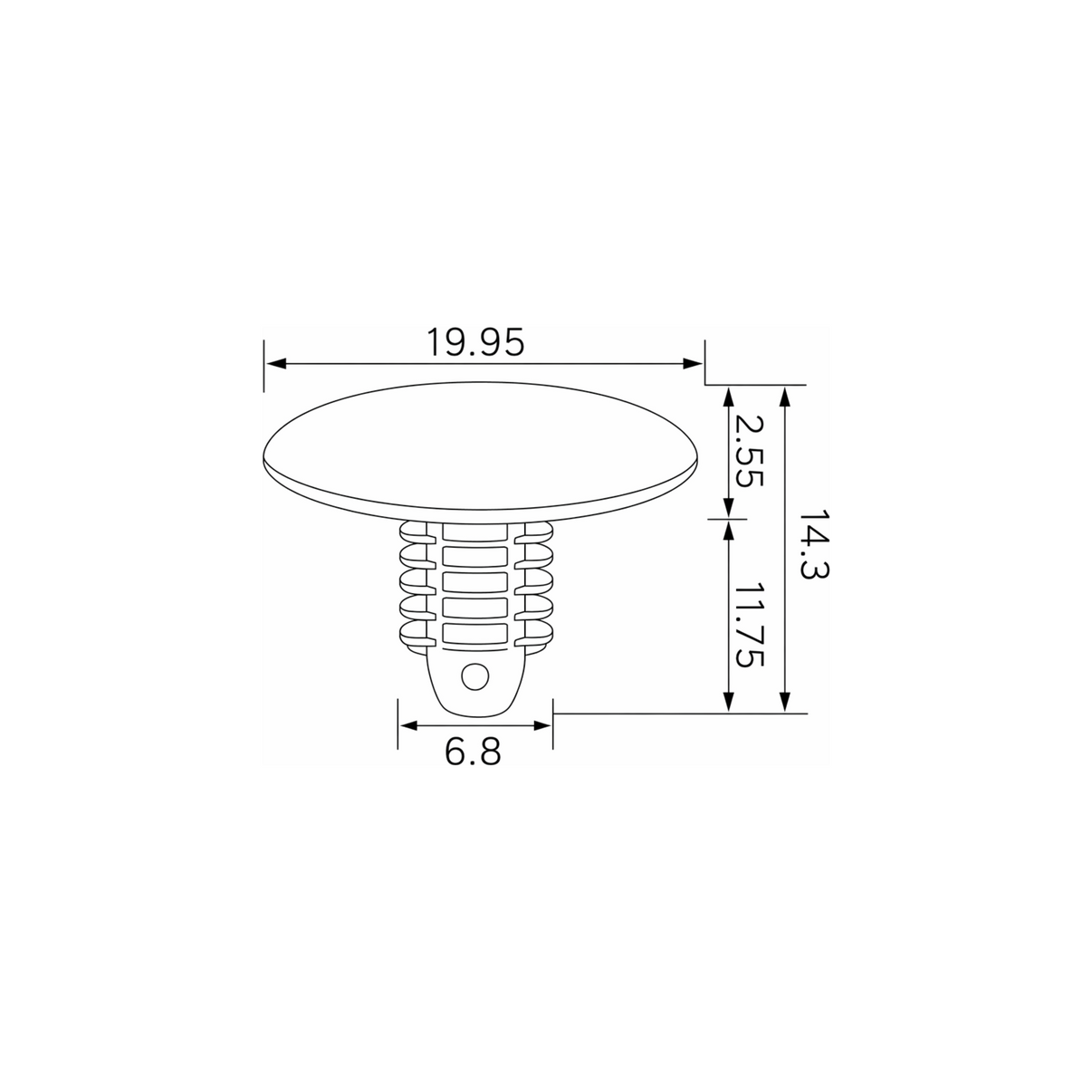 Fästclips Peugeot 106 II/306 m.fl.