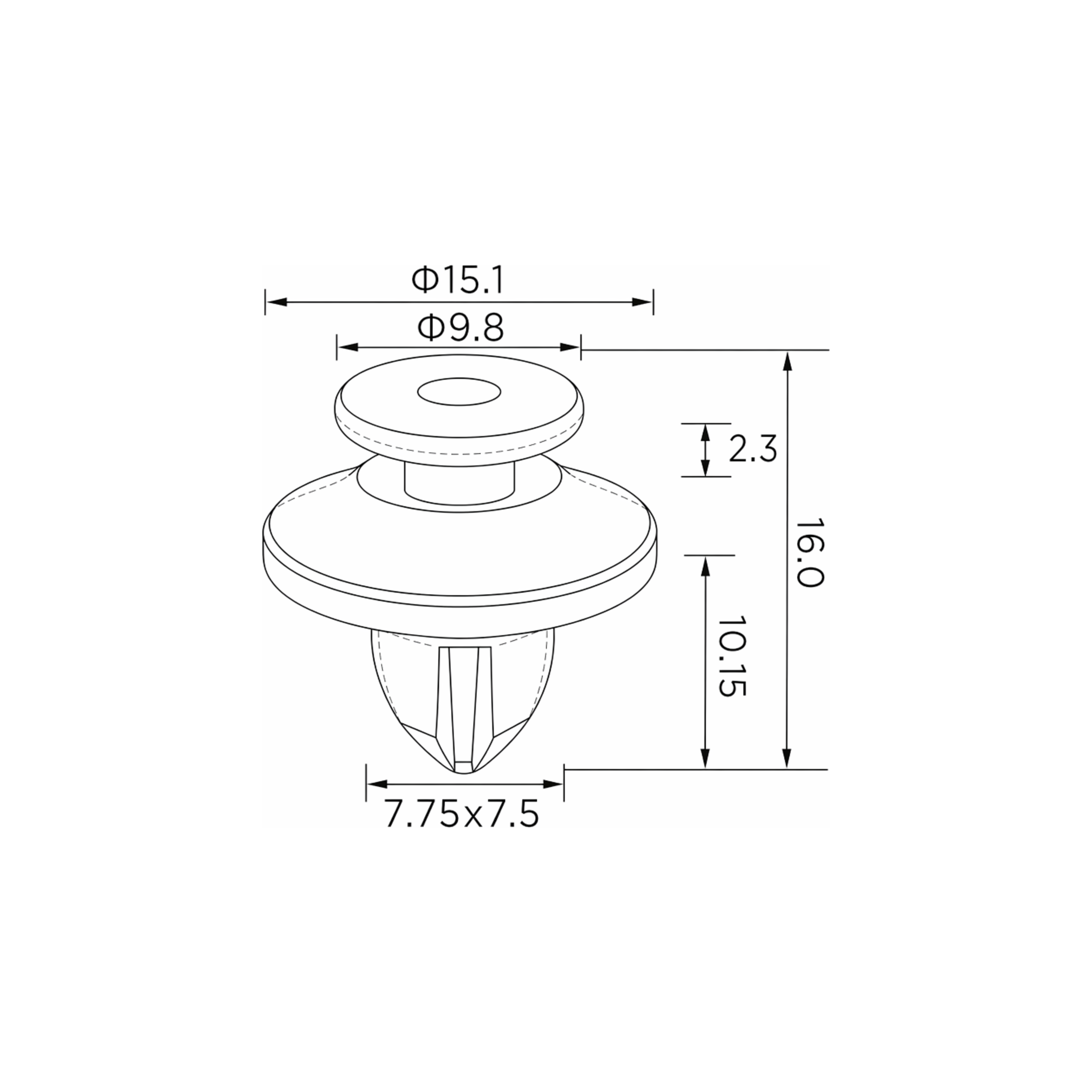 Fästclips Lexus Nx II/Toyota C-Hr – 10-pack