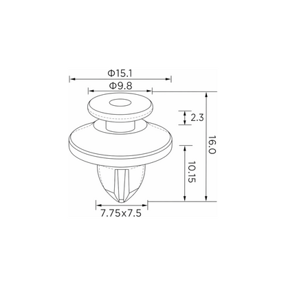 Fästclips Lexus Nx II/Toyota C-Hr – 10-pack