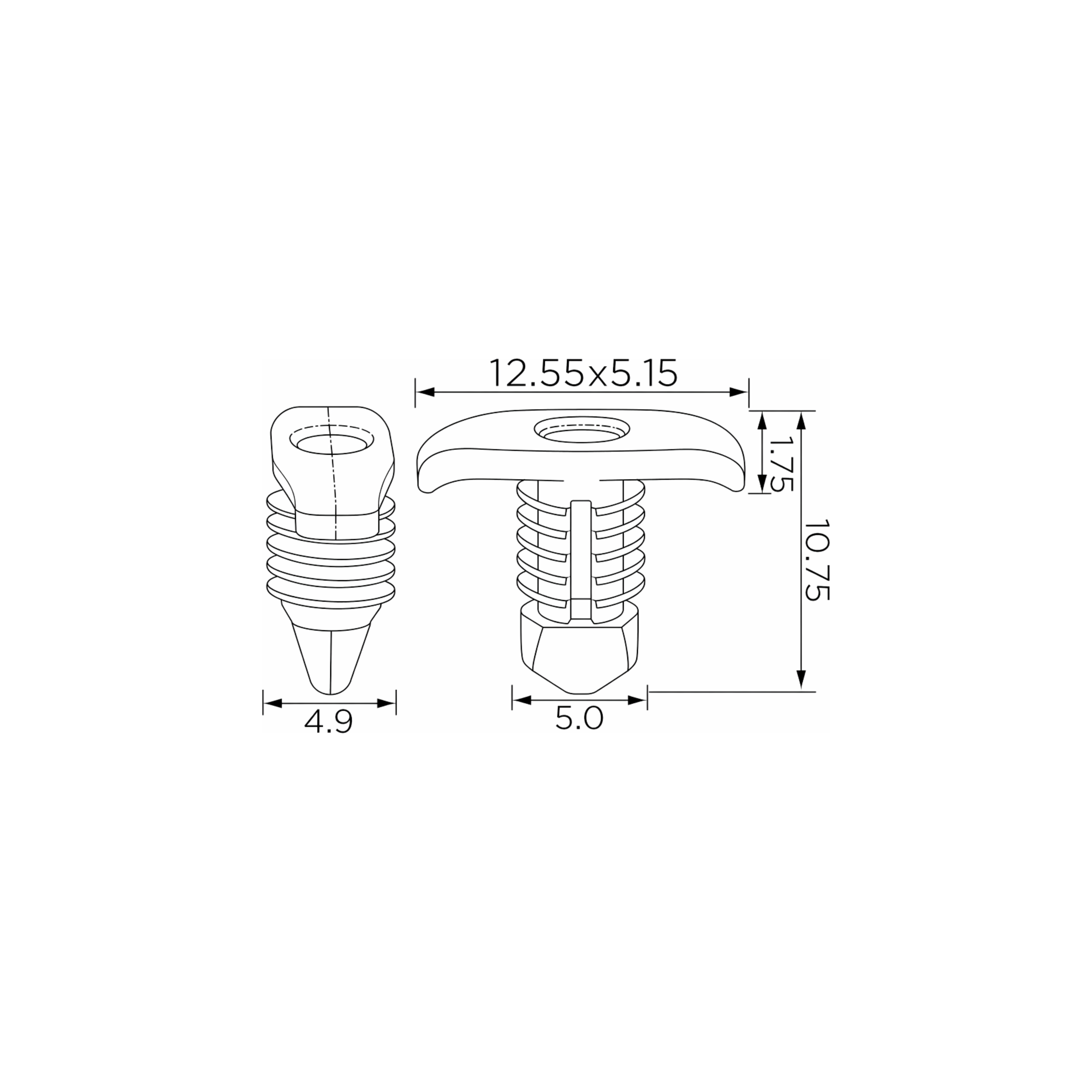Fästclips Seat Alhambra/Toledo I m.fl. – 10-pack