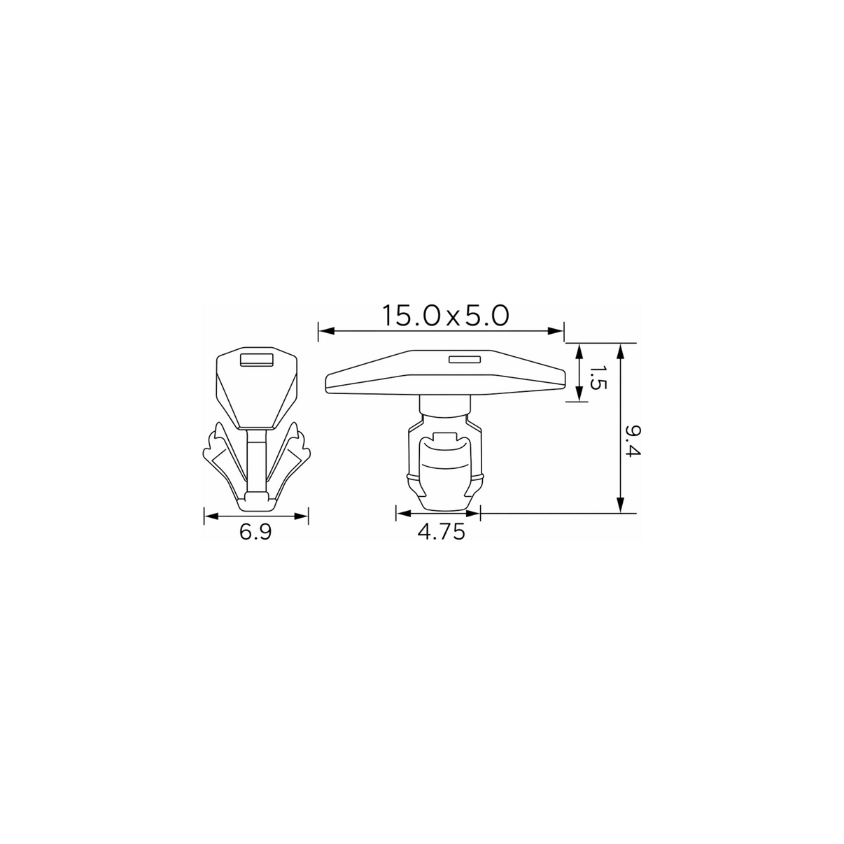 Fästclips Hyundai Santa FÉ II/Santa FÉ III